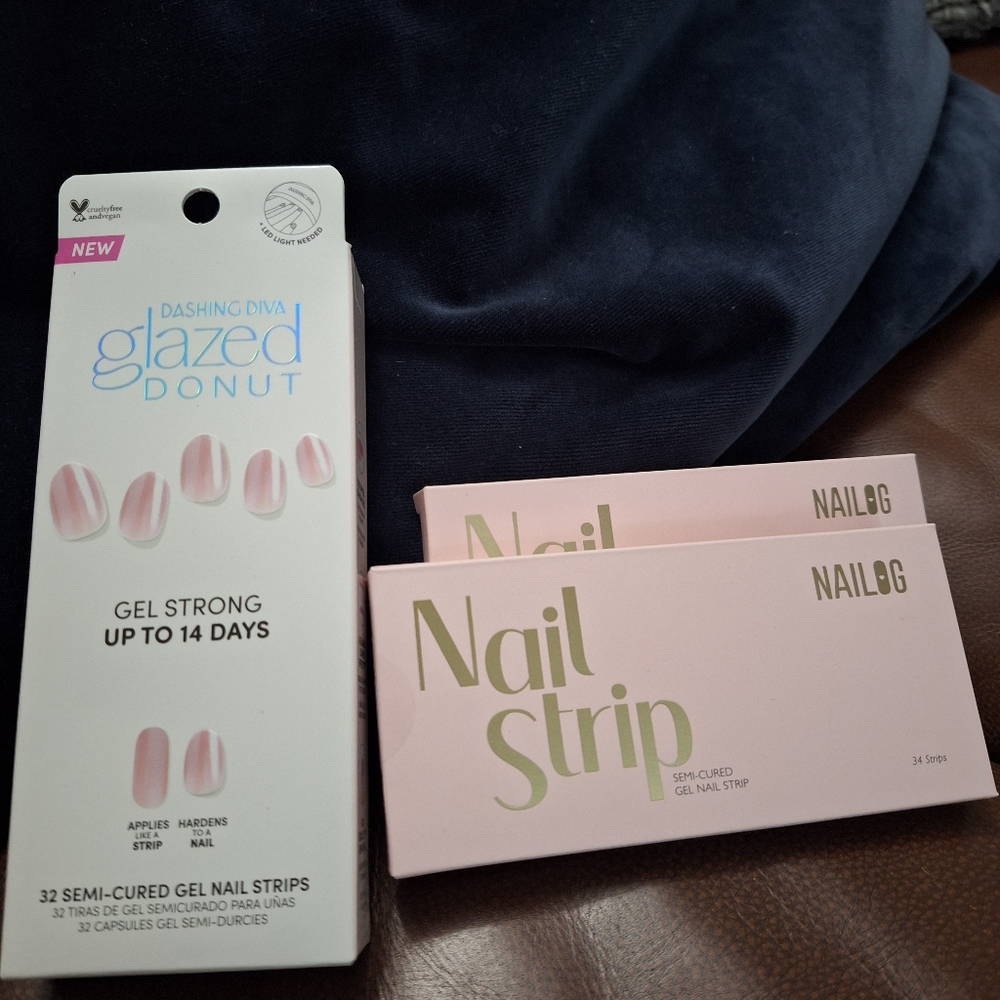 Bundle of 3 Semi-Cured Gel Nail Strips-1 Dashing Diva and 2 Nail OG